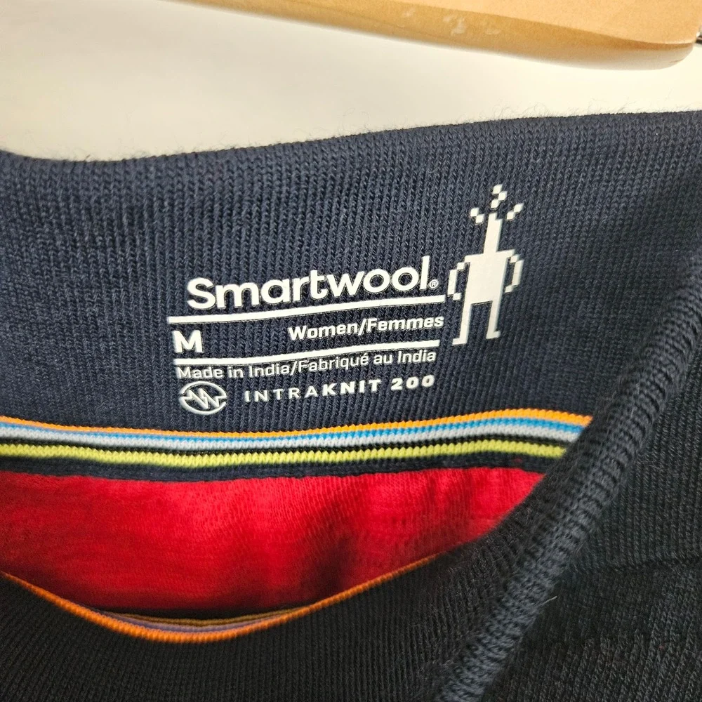 Smartwool Intraknit Merino 200 Bottoms Leggings Sz M Navy Blue Base Layer Pants